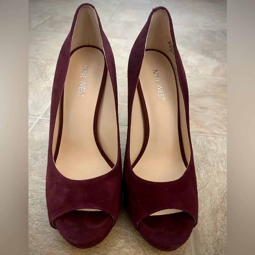 Nine West Burgundy Heels